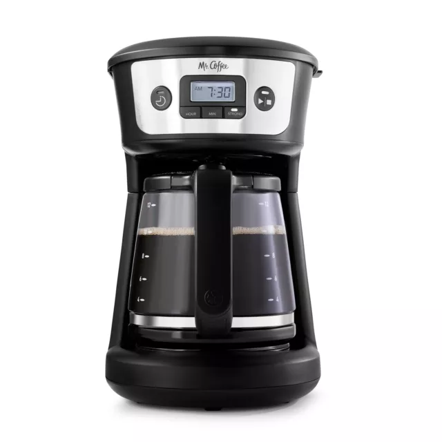 Mr. Coffee® 12-Cup Programmable Coffee Maker with Strong Brew Selector, Stainles