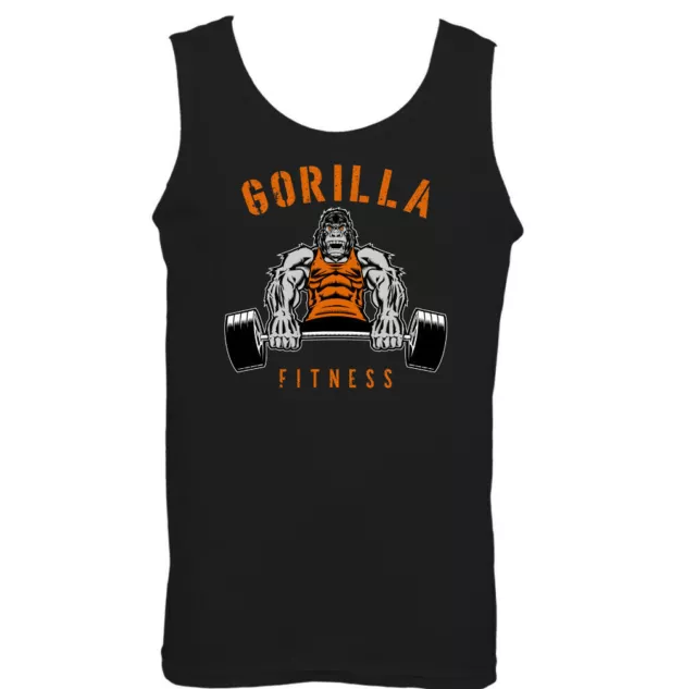 Gorilla Fitness Mens Gym Vest Training Top Weightlifting Bodybuilding MMA