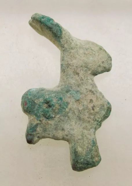 Ancient Bronze Artefact, Ram Or Deer Fragment