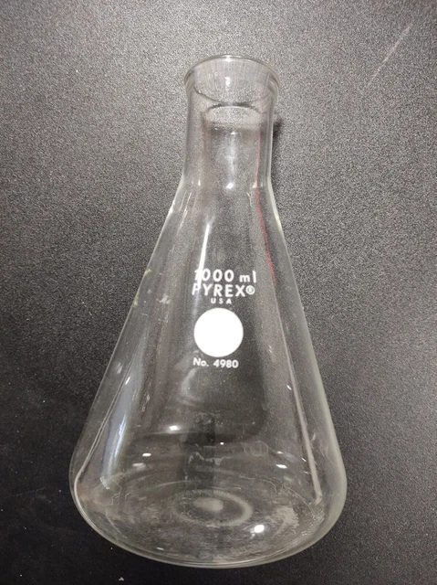 1000ml Graduated Conical Erlenmeyer Flask, Pyrex 4980