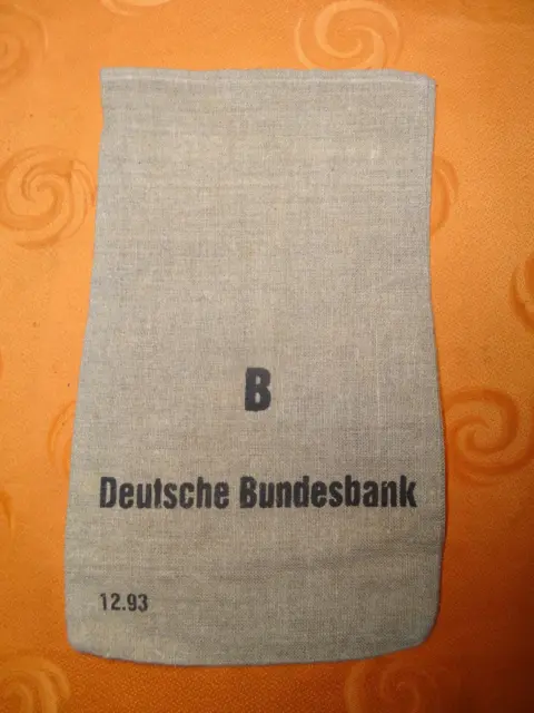 Geldsack Jute gebraucht  Aufdruck "B Deutsche Bundesbank 12/93"