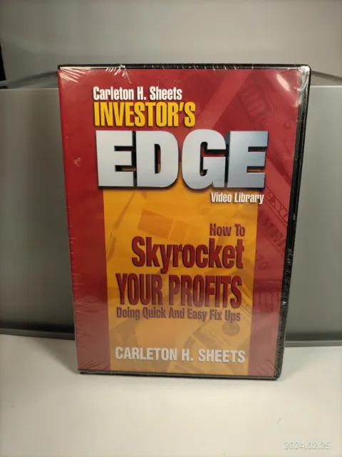 Carleton H. Sheets Investor's Edge, How to Skyrocket Your Profits, Brand New DVD