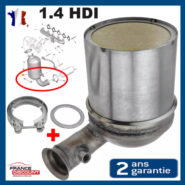 FILTRE A PARTICULES DPF F.A.P FAP pour C3 DS3 2008 I 206+ 207 208 1.4 HDI 1731YQ