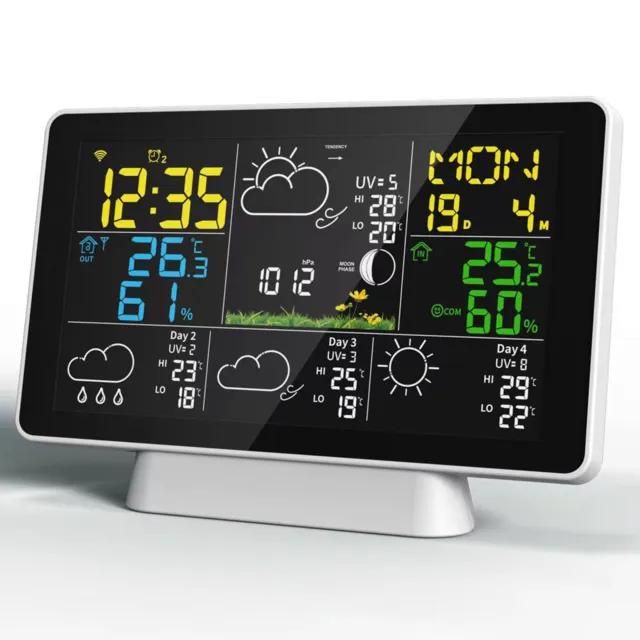 WiFi Weather Station Smart Weather Clock Calendar 4-Day Weather Forecast D5E7