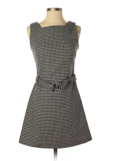 Fornari Italian Checkered Casual Dress (Black And Off-white)