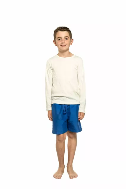 Boys Ktena Australian Made Wool Blend Thermal Long Sleeve Top Beige