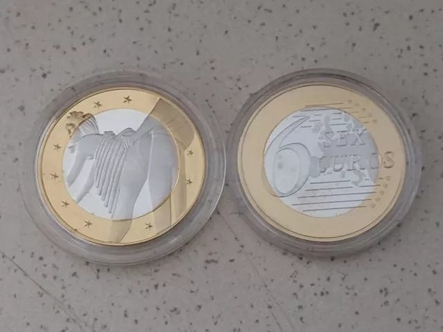 Pièce De Monnaie 6 euro (Sex Euro) Argent,Or Kamasutra- Neuve