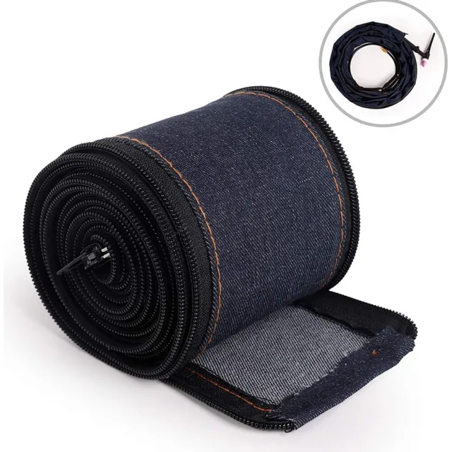 Fiber Sewing Thread Stitched Cable Cover for Welding Torch (25FT / 12FT)