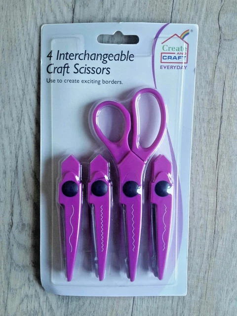 Create & Craft 4 tijeras artesanales intercambiables - ¡Fronteras y bordes emocionantes!