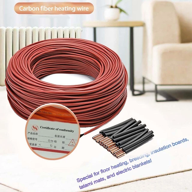 12k 33 Ohm/Carbon Fiber Heating-Wire Far Infrared Silicone Heating Cable