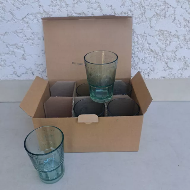 6 verres à rhum BACARDI 37cl,NEUFS en carton.