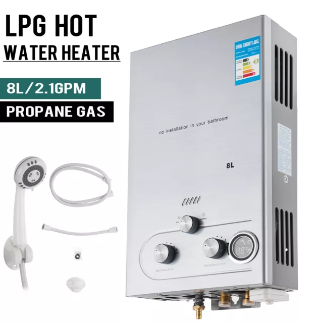 8L Instant Hot Water Heater Gas Boiler Tankless Water Boiler 16KW