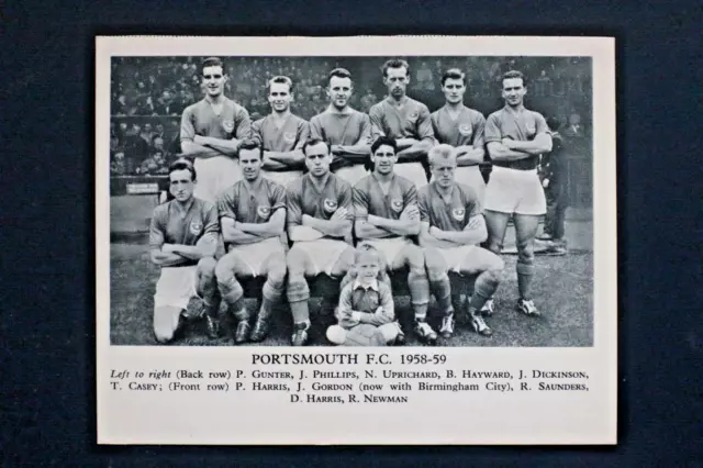 Portsmouth F.c.  Football Teams 1958-59 , Vg - Ex Cond , Fleetway Publications