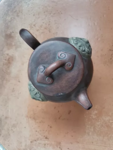 Chinese Yixing Brown Clay Small Teapot