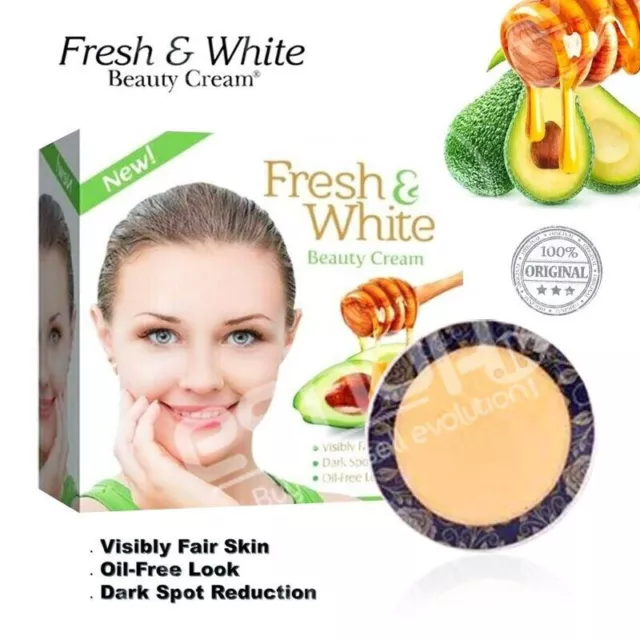 Fresh & White Beauty Cream 100% Natural Skin Whitening With Avacado 1Pcs