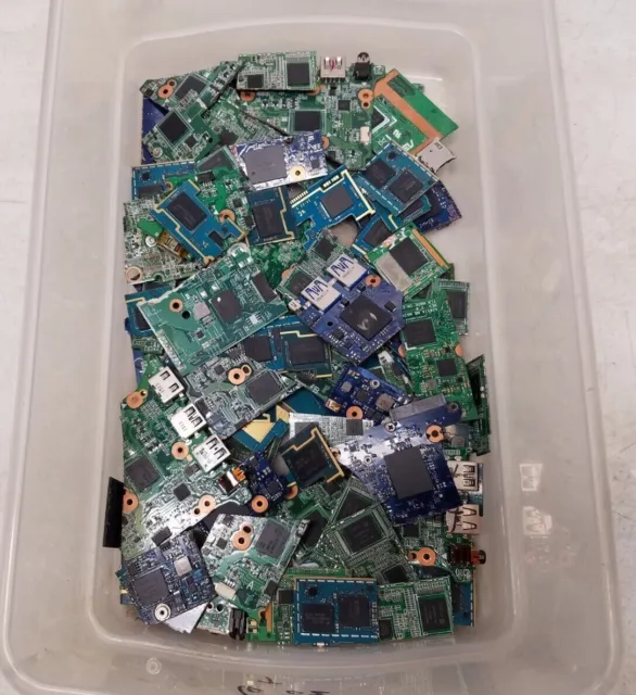 Assorted embedded SSDs  cut from their original motherboards for parts / scrap
