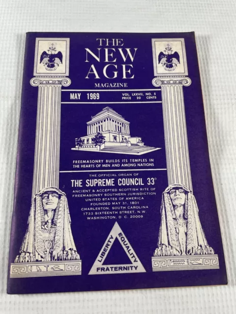 Vintage The New Age Magazine May 1969 Masonic Freemason / Andrew Jackson