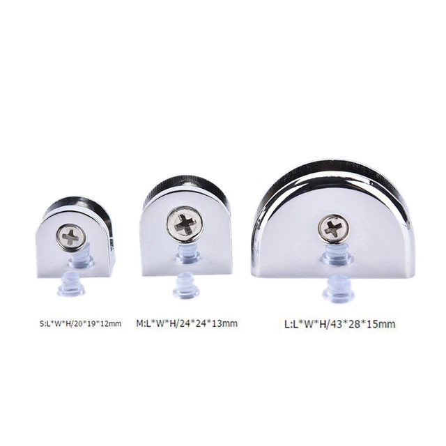 Clip supporto morsetto semicerchio in acciaio inox 5-8 mm per vetro Sh BF F2