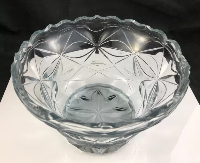 18th Century Anglo Irish Clear Cut Glass 6 5/8" Footed Bowl c. 1780-1820