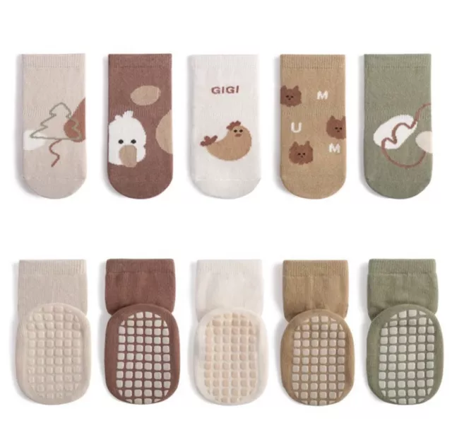 4 Paar Rutschfeste Socken für Baby Anti Rutsch Sportsocken Stoppersocken