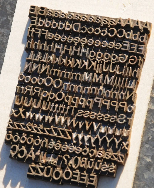 Prägeschrift 6 mm Messingschrift Buchbinder Buchbinden Messing Vergoldepresse ~