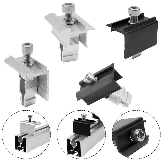 Clip medio aleación de zinc Sliver soporte solar Black Pressure Block