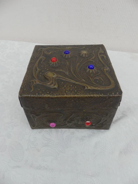 Coffret à Bijoux Vintage En Os Et Laiton - Occasion, Style Bohème Rétro - État à Vérifier