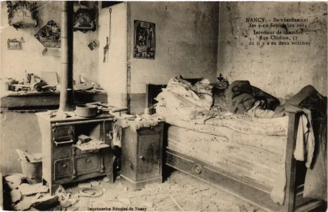 CPA NANCY - Bombardement 1914 - Intérieur de chambre - Rue Clodion (386130)