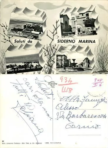 Cartolina Saluti da Siderno Marina, vedutine - Reggio Calabria