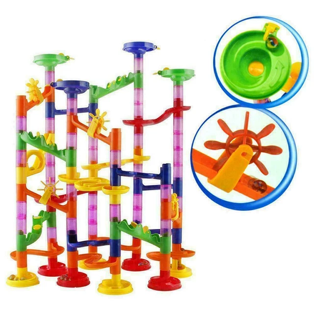 New 219Pc Marble Run Race Set Construction Building Blocks Kids Toy Game Track