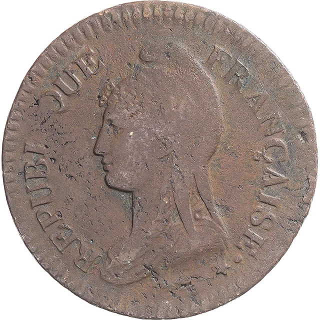 Monnaie Ancienne - 1 Décime Dupré An 5 R Orléans - Cuivre - F.129/17 - Gad.187 - KM.644