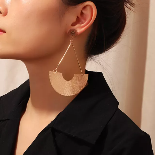 Fashion Gold Plated Heart Leaf Moon Earrings Drop Dangle Women Jewelry Wholesale 2