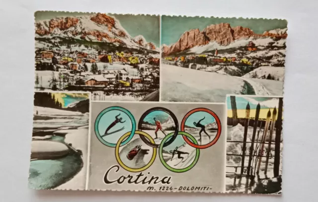 Olympiade CORTINA 1956- Autogrammkarte (10 Sportler: Toni Sailer, Ingrid Wendl.. 2