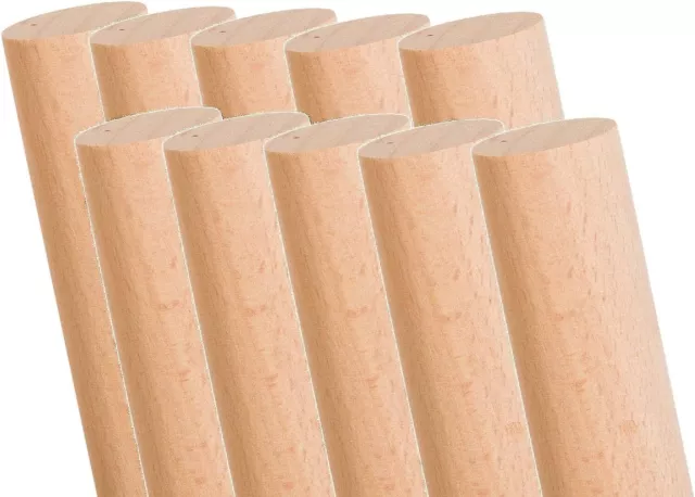 10 pieces 9mm x 30cm Oak Quality Wooden Dowel Rod Craft Pole Stick = 3 meters