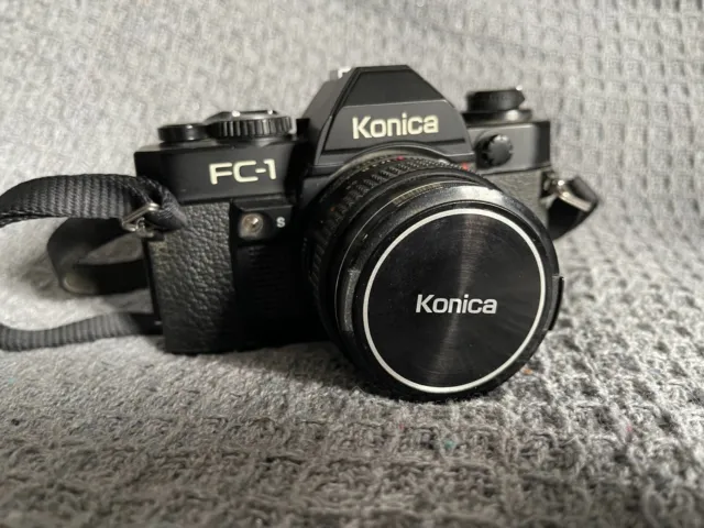 VINTAGE KONICA FC-1 SLR FILM CAMERA. With Konica 50mm Lens