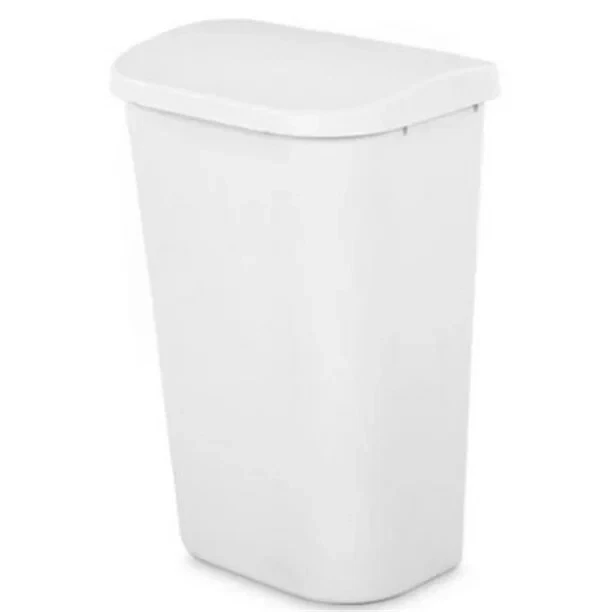 STERILITE 13 GALLON Trash Can, Plastic Swing Top Kitchen Trash Can