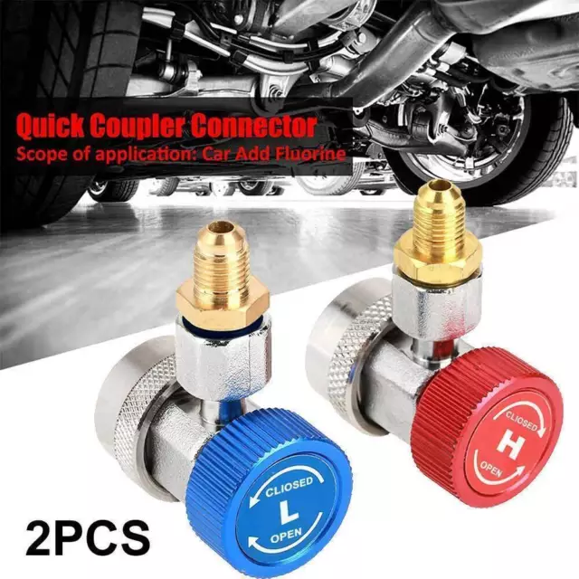 Car Air Con Connector Fits A/C Manifold Gauge Adapter R134A Low/High Coupler Set