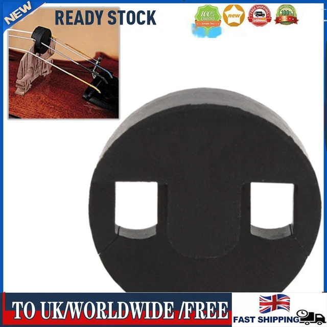 35 x 35mm Acoustic Cello Durable Round Circular Rubber Design Mute Silencer