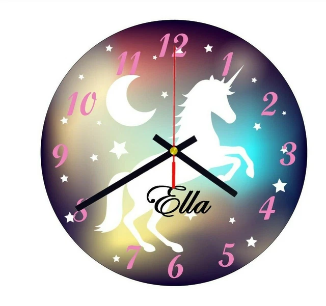 PERSONALISED, MDF, WALL Clock, Childrens - Gift - Birthday- Presents ...