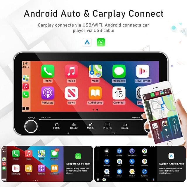 10.25" Android 11.0 Double Din Car Stereo GPS Radio WiFi Video with Carplay Unit