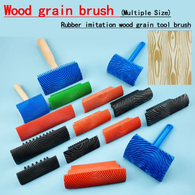 Rubber Wood Grain Brush Graining Painting Tool Pattern Household Wall Art Brush