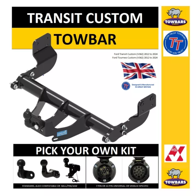 TOWBAR FORD TRANSIT Custom Van & Tourneo 2012 to 2024 Tow Bar Electrics