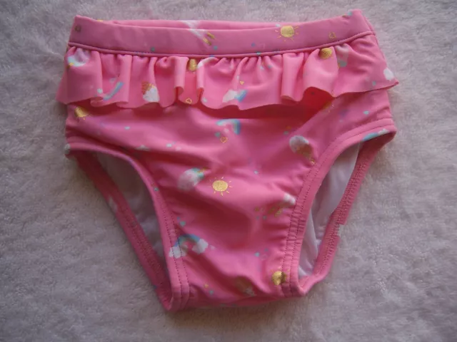 BNWT Baby Girl's Pink Swim Nappy Pants Swimmers Size 000 & 0