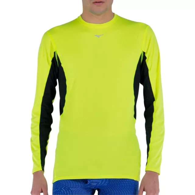 Mizuno Mens Breath Thermo Mid Weight Long Sleeve Running Top