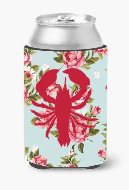 Lobster Shabby Chic Blue Roses Can or Bottle Hugger BB1015-RS-BU-CC-S