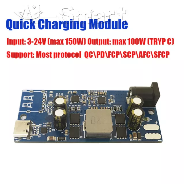Type-C Full Protocol Fast Charger Module Charging Board PD QC Quick Charge 100W