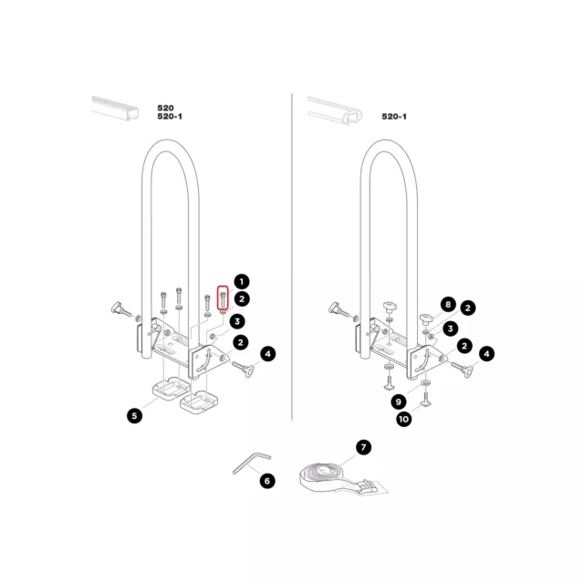 Vite Thule MC6S M6x40 per supporto kayak 31335