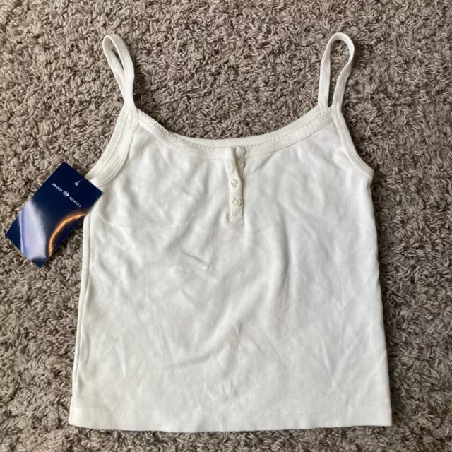 Brandy Melville red white blue striped cropped cotton tank top One