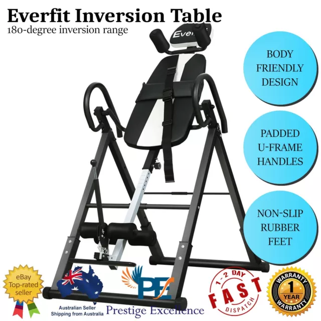 Everfit Inversion Table Gravity Exercise Inverter Back Stretcher Home Gym Safety