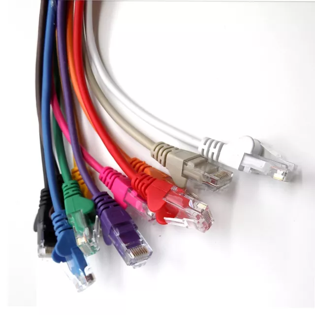 CAT6 RJ45 câble Ethernet réseau LAN patch fil conducteur vitesse rapide vers PC lot neuf 2